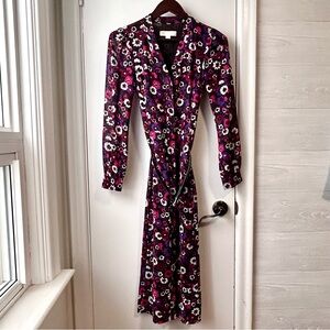 MICHAEL KORS Floral Georgette Shirtdress